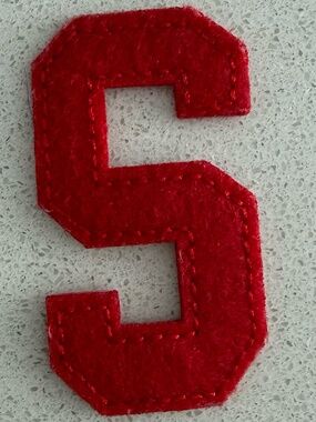Red Letter “S” Iron-On Varsity Patch